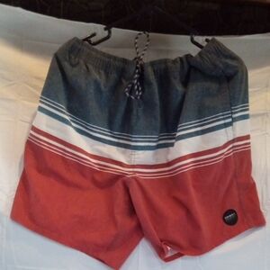 O'Neill Red and Blue Hybrid Shorts